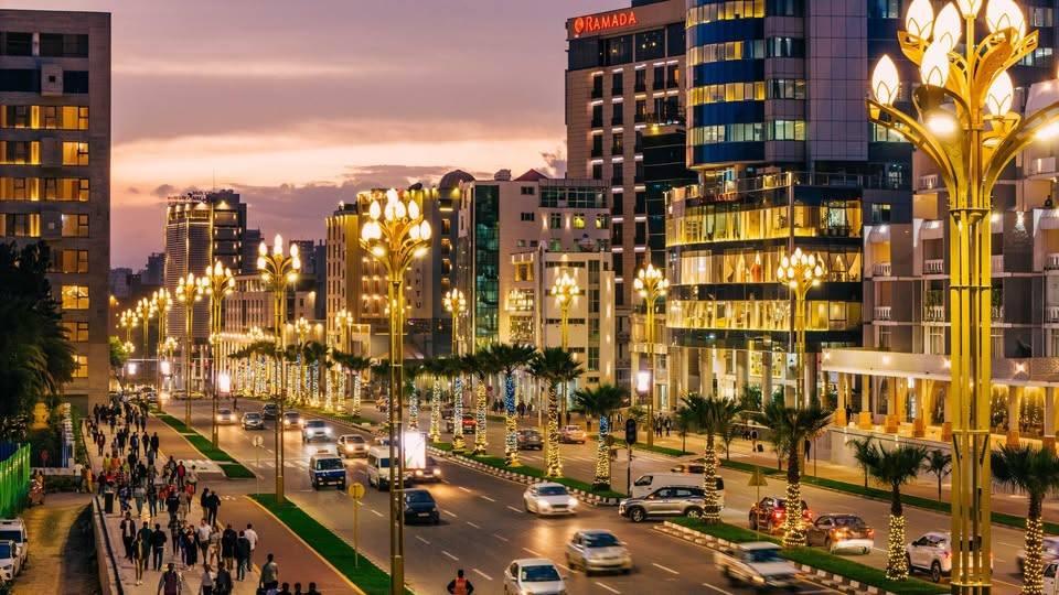 Addis Ababa skyline and venues